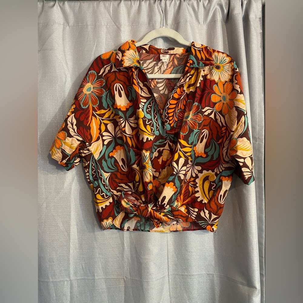 autres filles Colorful Floral Women's Blouse size large - Picture 1 of 4